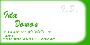 ida domos business card